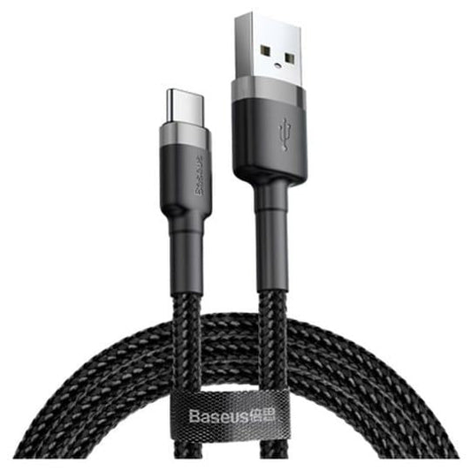 3A Baseus Cafule USB to Type-C Cable with fast charging and durable braided design for Android devices