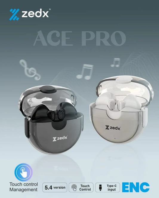 Immersive Sound ZedX Ace Pro Earbuds Wireless Noise Cancelling Touch Control with premium audio quality and advanced features