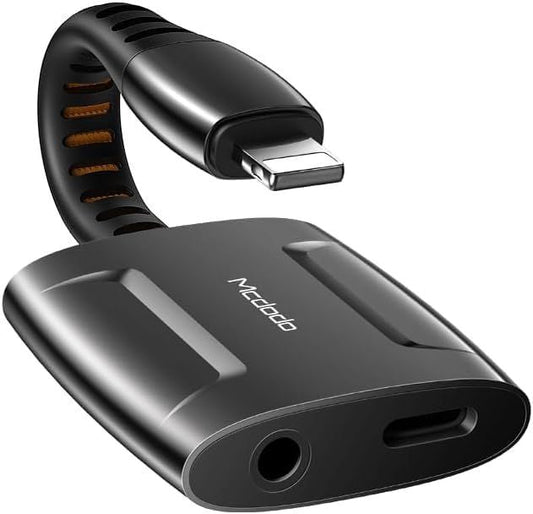 Lightning & 3.5mm Mcdodo CA-634 Odin Series Audio Adapter with dual port functionality and premium audio quality
