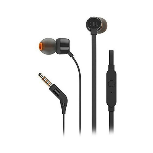 Original JBL Earphones Tune 110 Wired Handsfree with Mic featuring premium sound quality and built-in microphone
