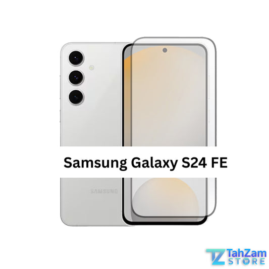 Samsung Galaxy S24 FE UV Nano Screen Protector with tempered glass protection, anti-fingerprint coating, and blue light filter for complete display safety