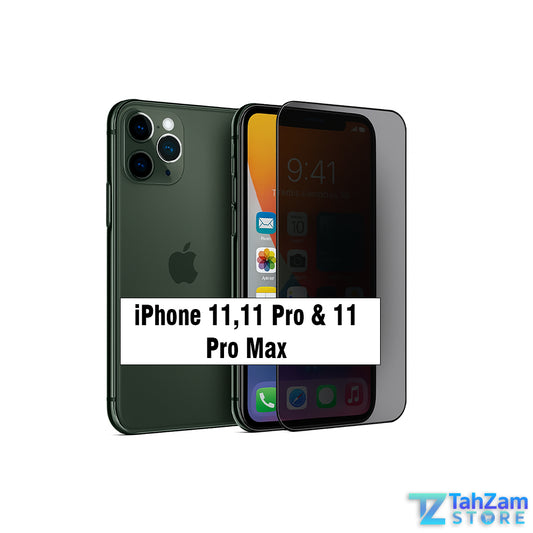 iPhone 11 Pro Max privacy border glass screen protector anti spy tempered glass