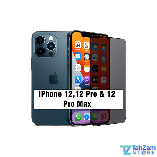 iPhone 12 Pro Max privacy border glass screen protector anti spy tempered glass