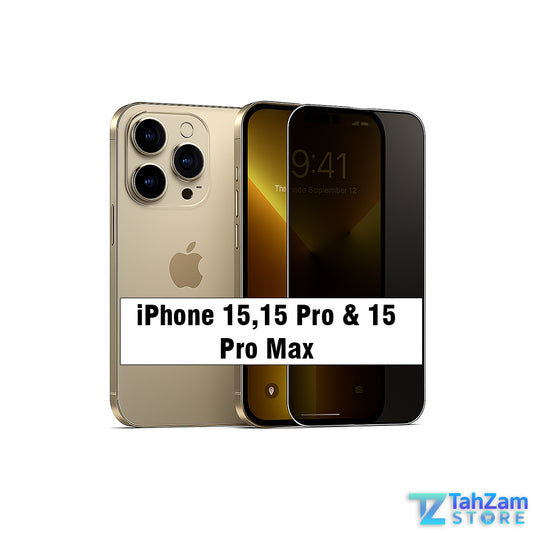 iPhone 15 Pro Max privacy border glass screen protector anti spy tempered glass