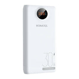 30W ROMOSS Power Bank 20000mAh Portable Charger USB C with fast charging, multiple ports, and high-capacity battery for smartphones and devices 