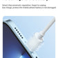 Lightning USB-C Apple charging cable showing durable construction and premium white finish for reliable performance