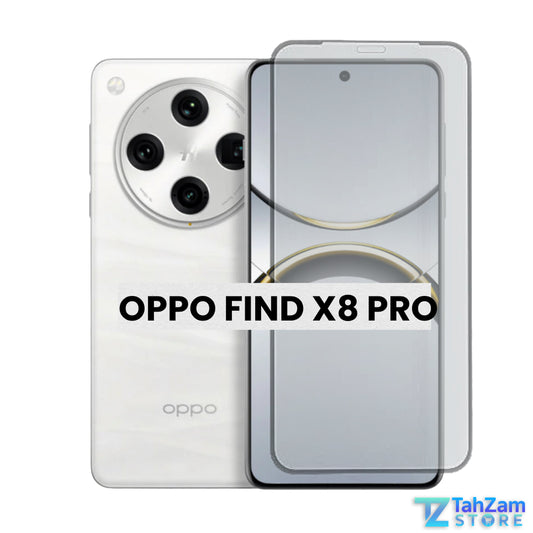 OPPO Find X8 Pro NANO OPTICS UV-Shaped Screen Protector with tempered glass protection, anti-fingerprint coating, and blue light filter for complete display safety 