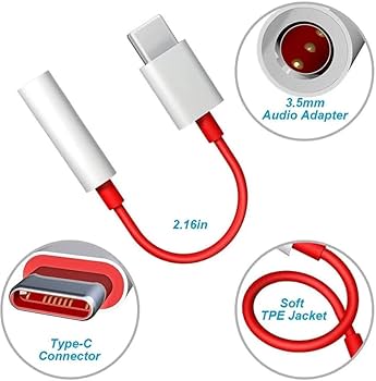 OnePlus official Type-C to 3.5mm adapter with compact design and high-quality audio output for OnePlus devices 