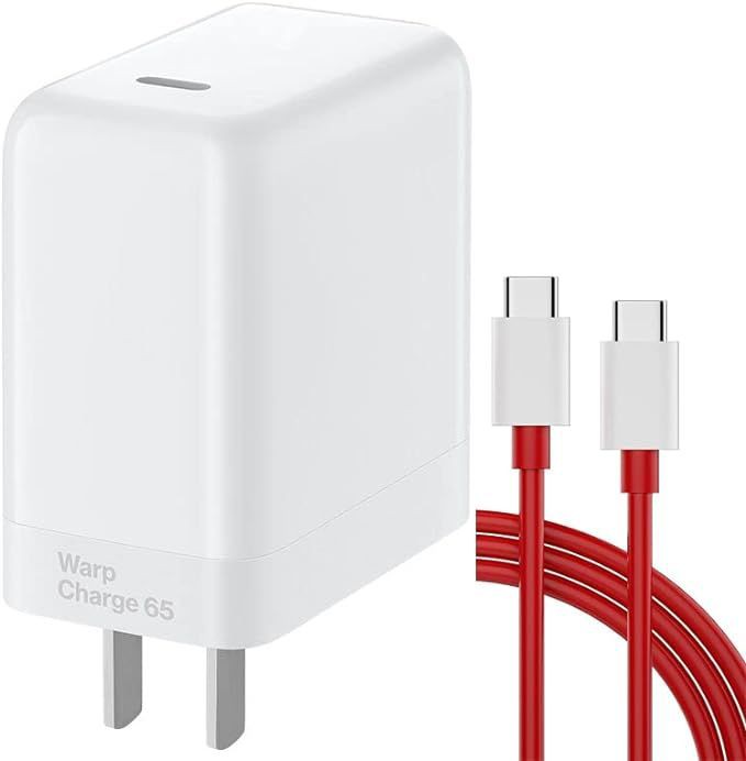 OnePlus original Type-C fast charging cable showing premium build quality and red accent design