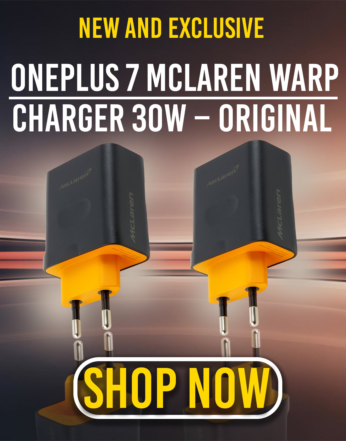 Experience fast and secure charging with the OnePlus 7 McLaren 30W Warp Charger, designed for reliable power delivery and long-lasting performance.