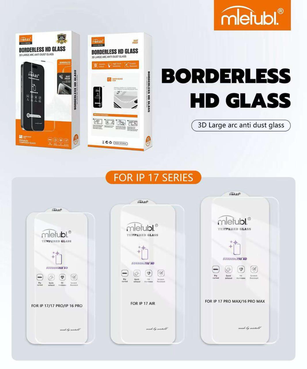 iPhone 17 Air borderless tempered glass screen protector crystal clear protection